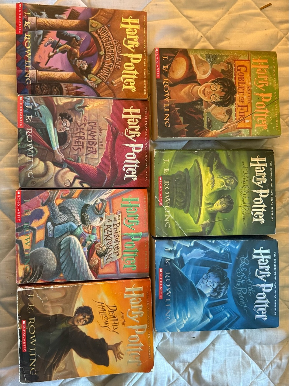 Scholastic Harry Potter Paperback Set - Blue, Green, Orange, Red, Purple
